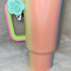 Teal flower charm