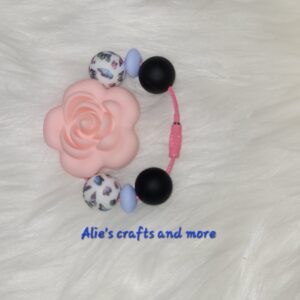 Pink flower charm