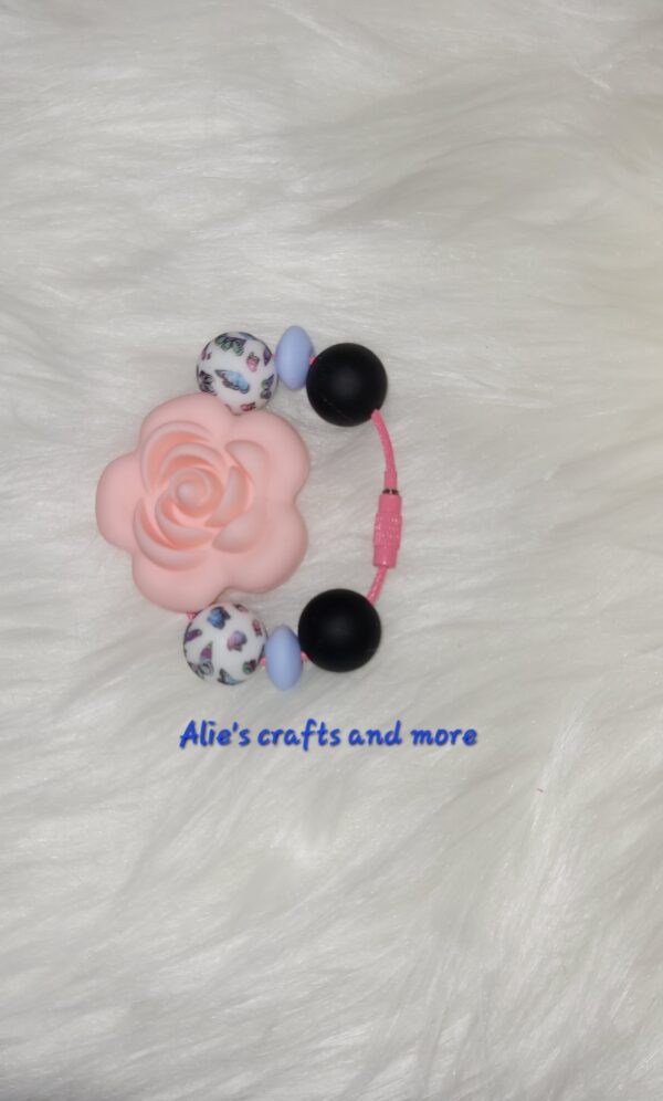 Pink flower charm