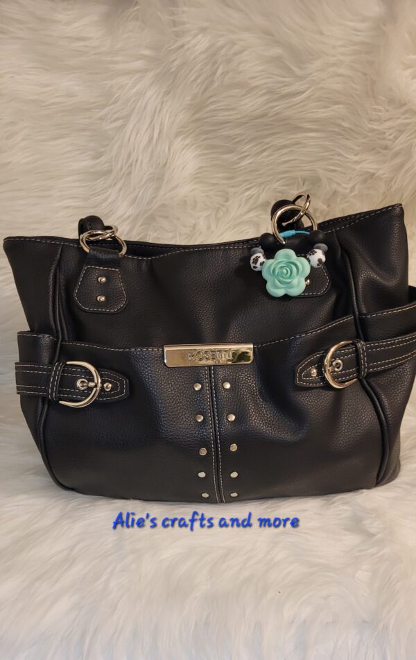 Teal flower charm - Image 3