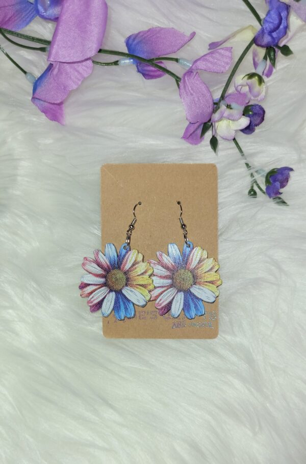 Colorful flower earrings