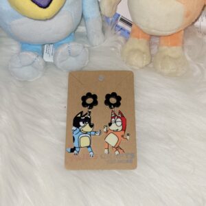 Bluey dancing mom and dad earrings