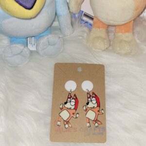 Chilli bluey mom dancing earrings