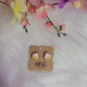 Bunny butt basket earrings