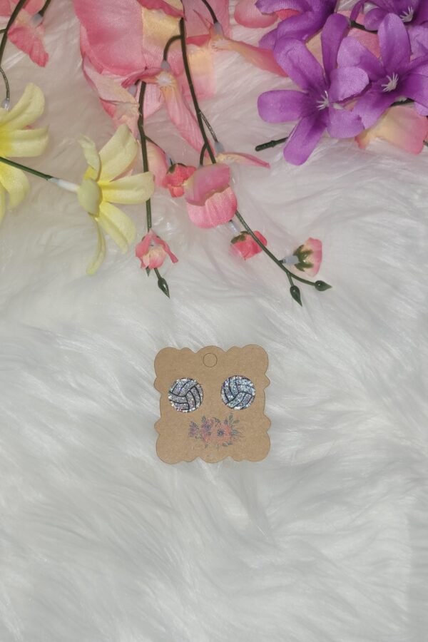 Glitter volleyball earrings - Image 2
