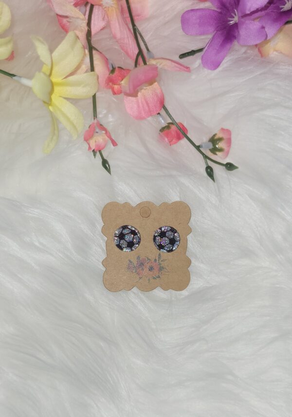 Glitter soccer earrings - Image 2