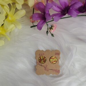Glitter softball earrings