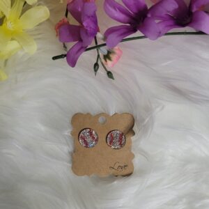 Glitter Baseball earrings