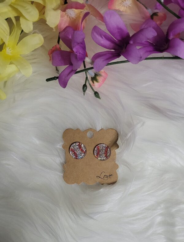 Glitter Baseball earrings