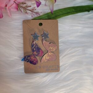 Mirror finished butterfly earrings