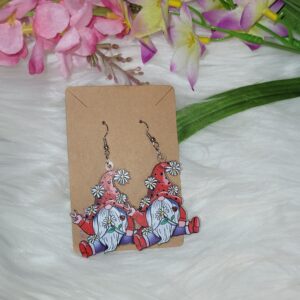 Peace ladbug gnome earrings