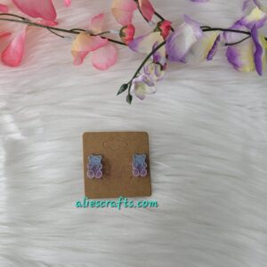 Gummy bear blue/purple earrings