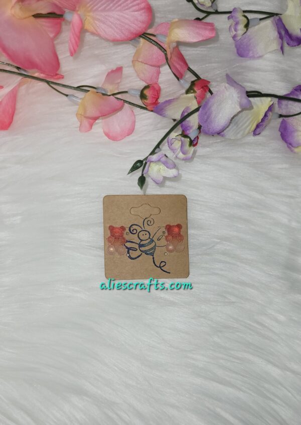 Red gummy bear earrings - Image 3