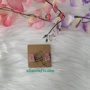 Pink gummy bear earrings