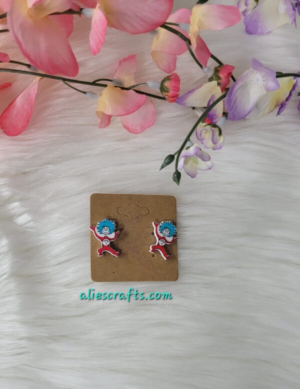 Thing 2 earrings - Image 2
