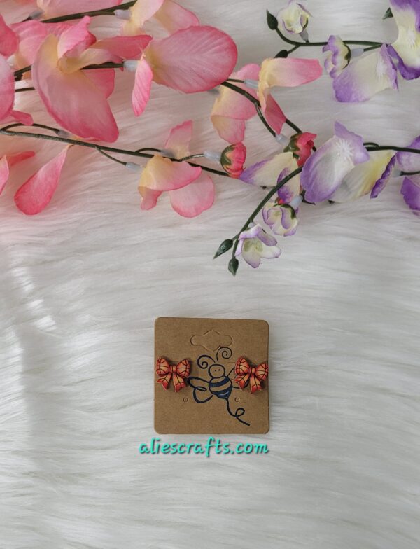 Basketball bow earrings - Image 2