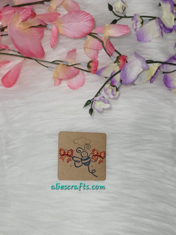 Basketball bow earrings