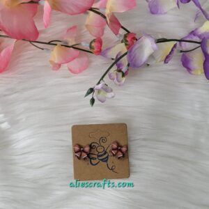 Football bow earrings