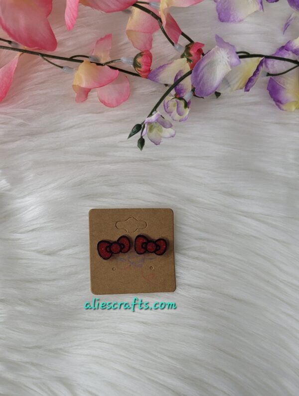 Hello kitty bow earrings - Image 2