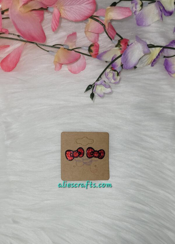 Hello kitty bow earrings