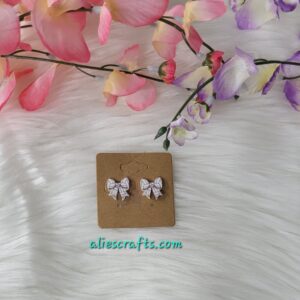 Volleyball bow earrings