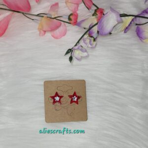 Red star earrings