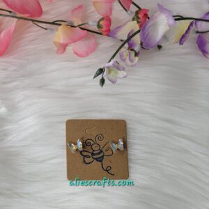Crystal glass butterfly earrings