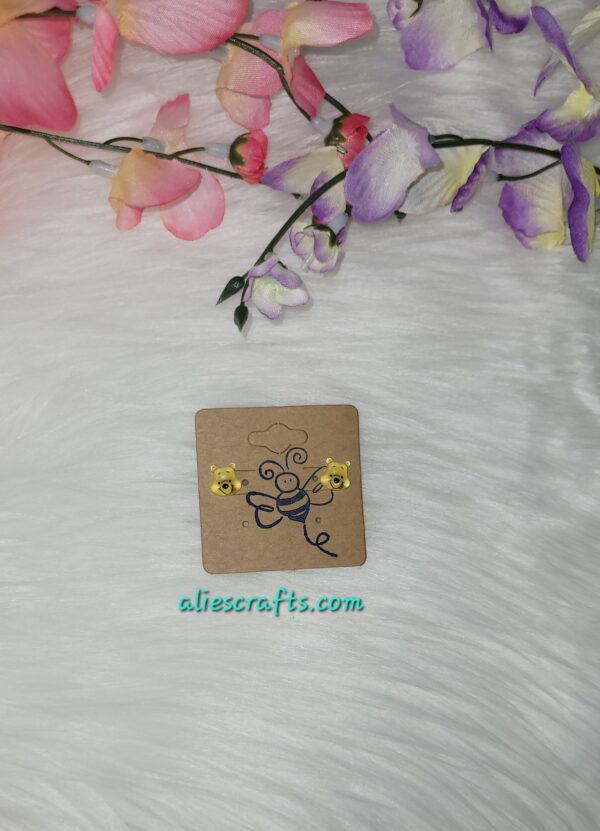 Winnie the pooh bear earrings - Image 2