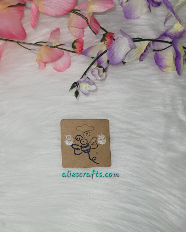 Lucky cat earrings - Image 2