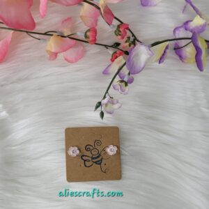 Pink flower with bling earrings