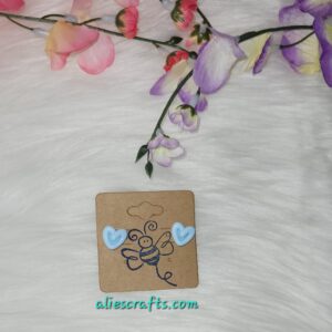 Blue heart earrings