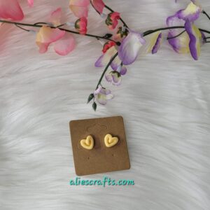 Yellow heart earrings