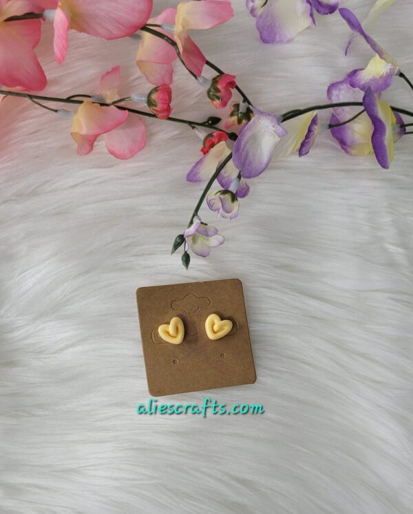 Yellow heart earrings