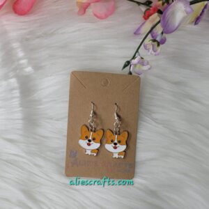 Dog charm earrings
