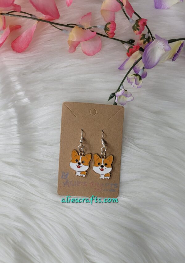 Dog charm earrings