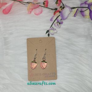 Strawberry charm earrings