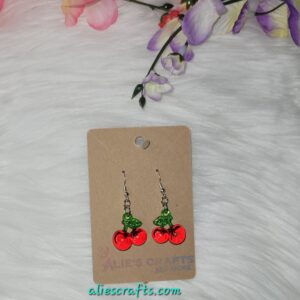 Cherry charm earrings