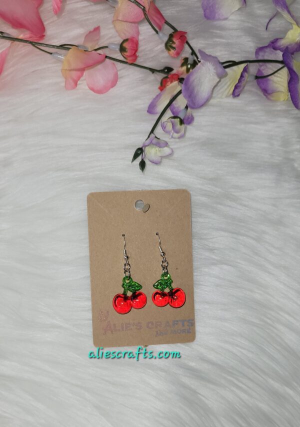 Cherry charm earrings