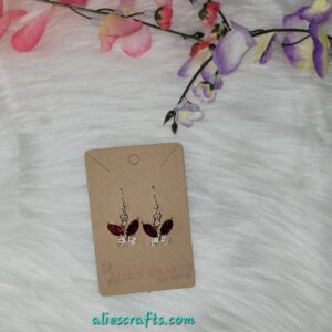 Gemstone butterfly earrings
