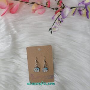 Hello kitty blue bow charm earrings