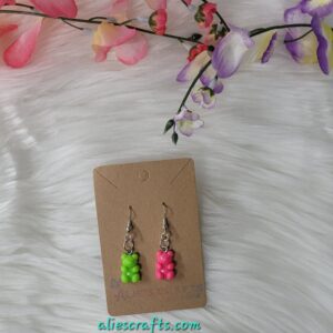 Mixed gummy bears charm earrings