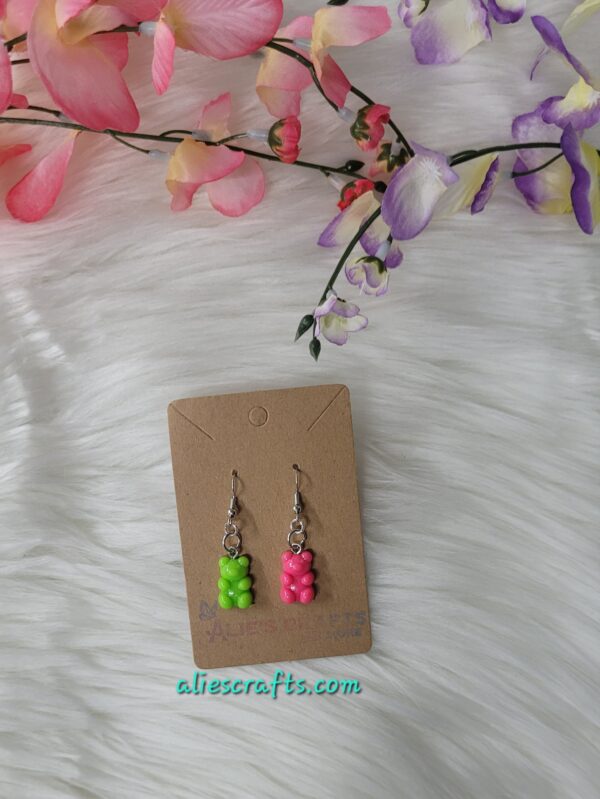 Mixed gummy bears charm earrings