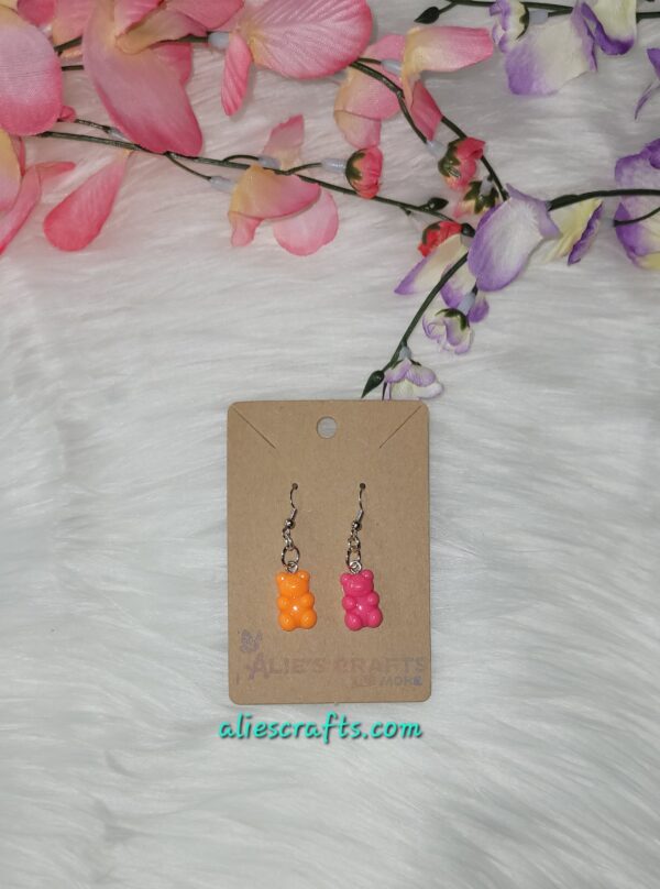 Mix matched gummy bear charm earrings - Image 2