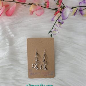 Heart stethoscope charm earrings