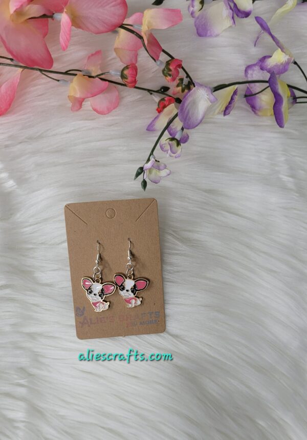 Dog charm earrings - Image 2
