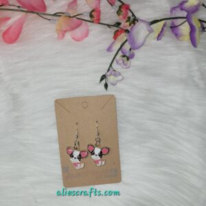 Dog charm earrings