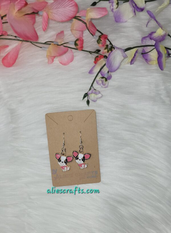 Dog charm earrings