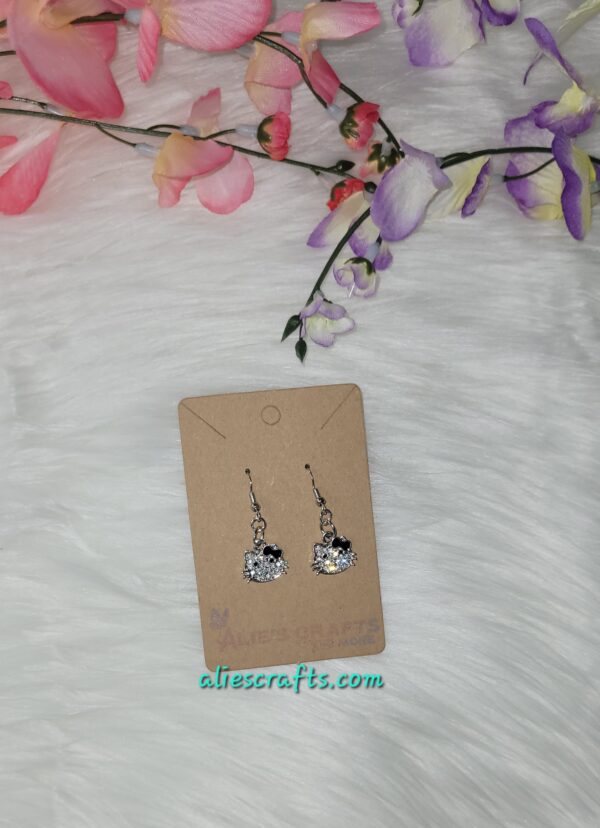 Hello kitty black bow charm earrings - Image 3