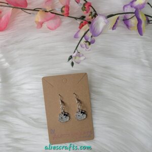 Hello kitty black bow charm earrings
