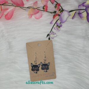 Dog charm earrings